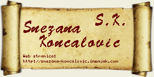 Snežana Končalović vizit kartica